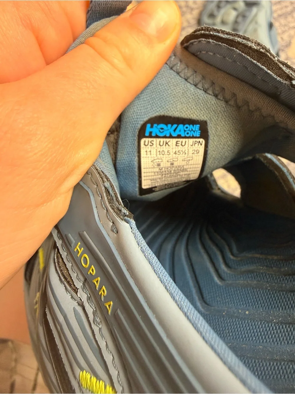 WORN ONCE HOKA Hopara Deep Blue Sandals